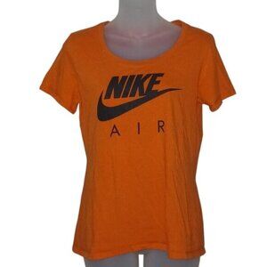 Nike Air Orange Logo Athletic Cut Crewneck T-shirt